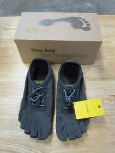lot 233 image: Vibram Womens Five Fingers, KSO EVO Crosstraining Sneaker in Dark Gray & Black Size 8-8.5