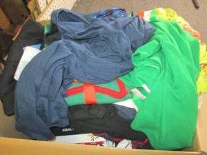 box of various pajamas...