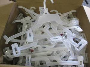 box of hangers...