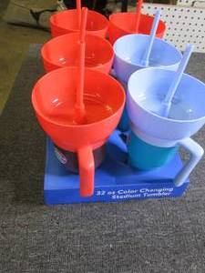 6 color changing 32 oz stadium tumb...
