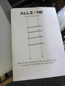 over the toilet shelf...