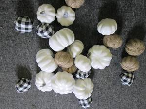 faux pumpkins...