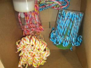 box of candy canes some may be brok...