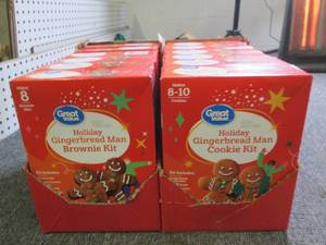 12 boxes of holiday gingerbread man...