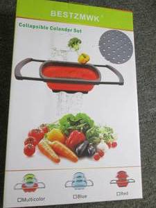 new 3pc collapsible colander set...