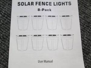 dual mode solar fence lights 8 pack...