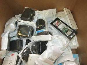 box of cellphone covers , watch cov...