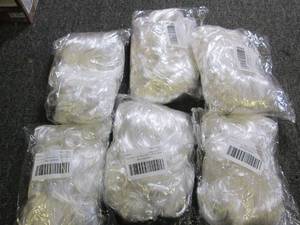 6 new white wigs...