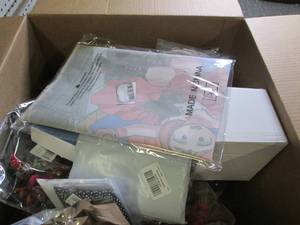 box of new misc overstock...