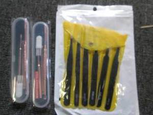 lot of tweezers and ear wax removal...