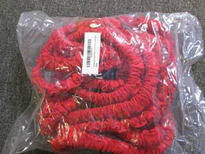 red expandable hose...