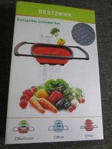 set of 3 collapsible colander set...