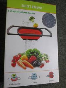 set of 3 collapsible colander set...