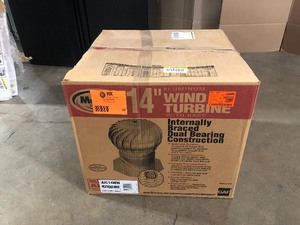 Master Flow AIC14WW Rotary Turbine Ventilator, 14 in Dia Throat, Aluminum, Weathered Wood, Open Box Review all pictures