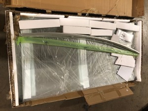 American Standard  Ovation Curve 60 in. W x 60 in. H Sliding Frameless Tub Door in Brushed Nickel, Open Box, Review all pictures