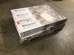Mix Pallet of Lifeproof Wood Tile Flooring Customer returns Review all pictures