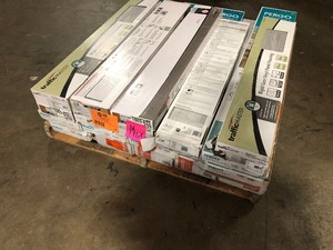 Mix lot of Wood Flooring Tile Customer returns Review all pictures
