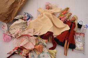 2 Barbie Dolls and clothes