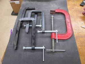 lot 213 image: (4) 8 heavy duty C-Clamps...