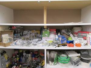 lot 223 image: All content of cabinet shelf to inc...
