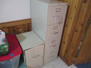 lot 36 image: 2 filing cabinets one with keys...