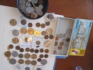 lot 80 image: Lot of US coins, wheat pennies and ...