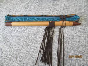 lot 106 image: Wood flute made by Tatanka Spirit F...