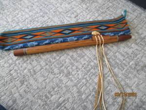 lot 108 image: Wood flute made by Tatanka Spirit F...