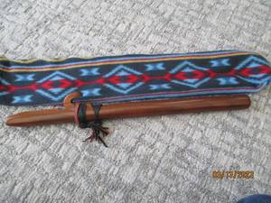 lot 109 image: Wood flute made by High Spirits. 20...