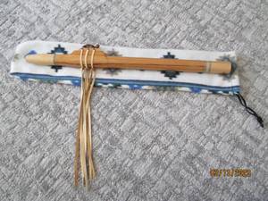 lot 110 image: Wood flute made by Tatanka Spirit F...