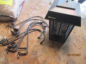 lot 130 image: Flotron bug zapper and metal fence ...