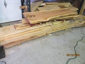 lot 140 image: Lot of wood slabs ranging from 4.5 ...