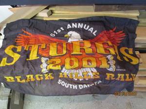 lot 145 image: Sturgis bike rally flag...