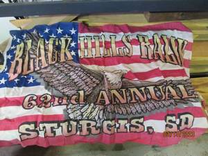 lot 146 image: Sturgis bike rally flag...