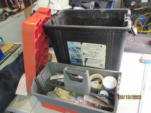 lot 185 image: Toolbox with tools...