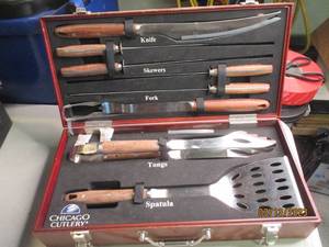 lot 188 image: Chicago cutlery grilling tool set...