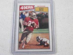 lot 44 image: 1987 Topps Jerry Rice Card...