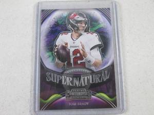 lot 60 image: 2021 Contenders Tom Brady Super Nat...