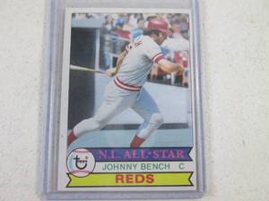 lot 65 image: 1979 Topps Johnny Bench Card...