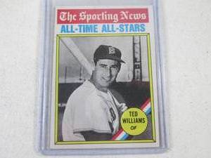 lot 72 image: 1976 Topps Ted Williams All Time Al...