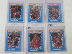 lot 84 image: 6 1990 - 91 Fleer All Star Cards...