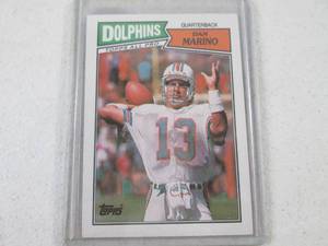 lot 87 image: 1987 Topps Dan Marino Card...