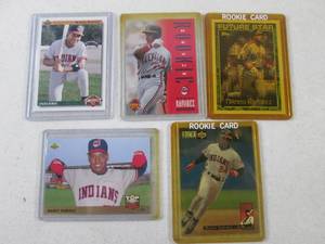 lot 113 image: 5 1992 Manny Ramirez Rookie Cards...