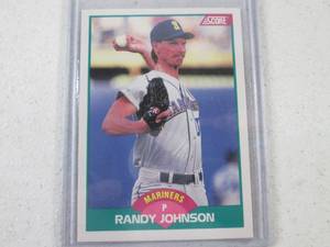 lot 115 image: 1989 Score Randy Johnson Rookie Car...