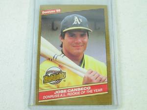 lot 116 image: 1986 Donruss Jose Canseco Rookie Ca...