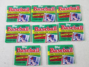 lot 148 image: 8 1990 Topps Yearbook Stickers Pack...