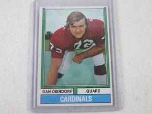 lot 156 image: 1974 Topps Dan Dierdorf Card...
