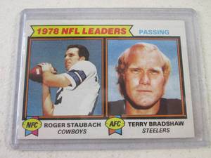 lot 160 image: 1979 Topps Terry Bradshaw & Roger S...