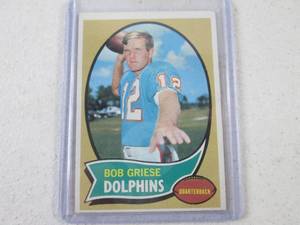 lot 161 image: 1970 Topps Bob Griese Card...