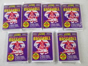 lot 165 image: 7 1991 Score Series 2 Baseball Pack...